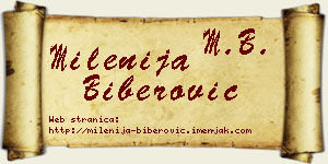 Milenija Biberović vizit kartica